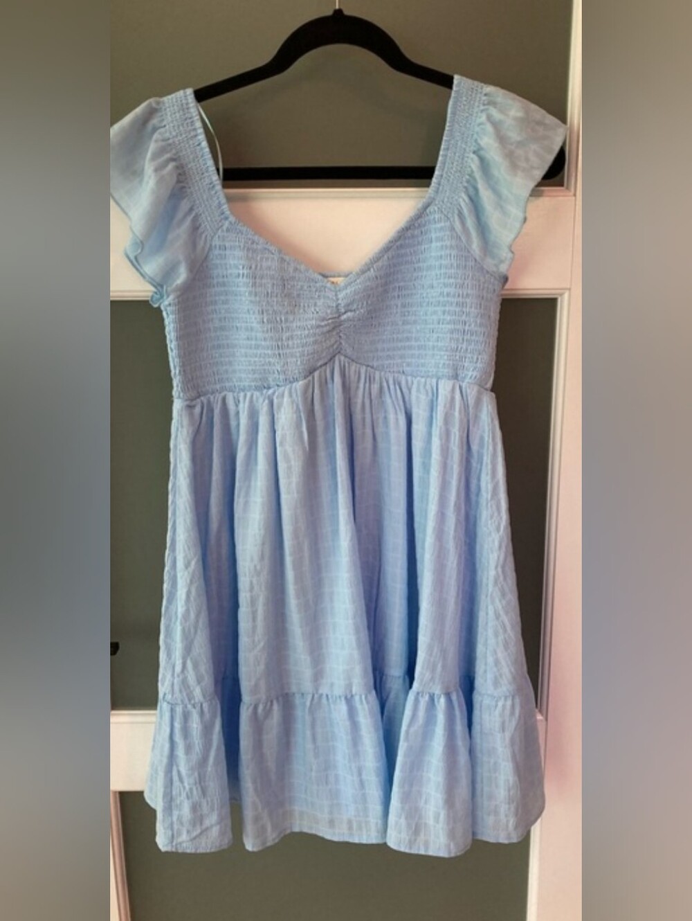 Thirty Thirty Light Blue Smocked Babydoll Dress Size XL